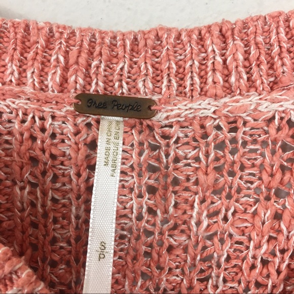 Free People | Star Dune Long Marled Coral Sweater - Picture 3 of 6